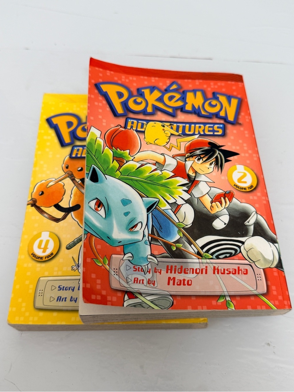 Pokemon Adventures Manga Book Lot Vol 2 & 4 VIZ Media Red Yellow Arc Kusaka Mari